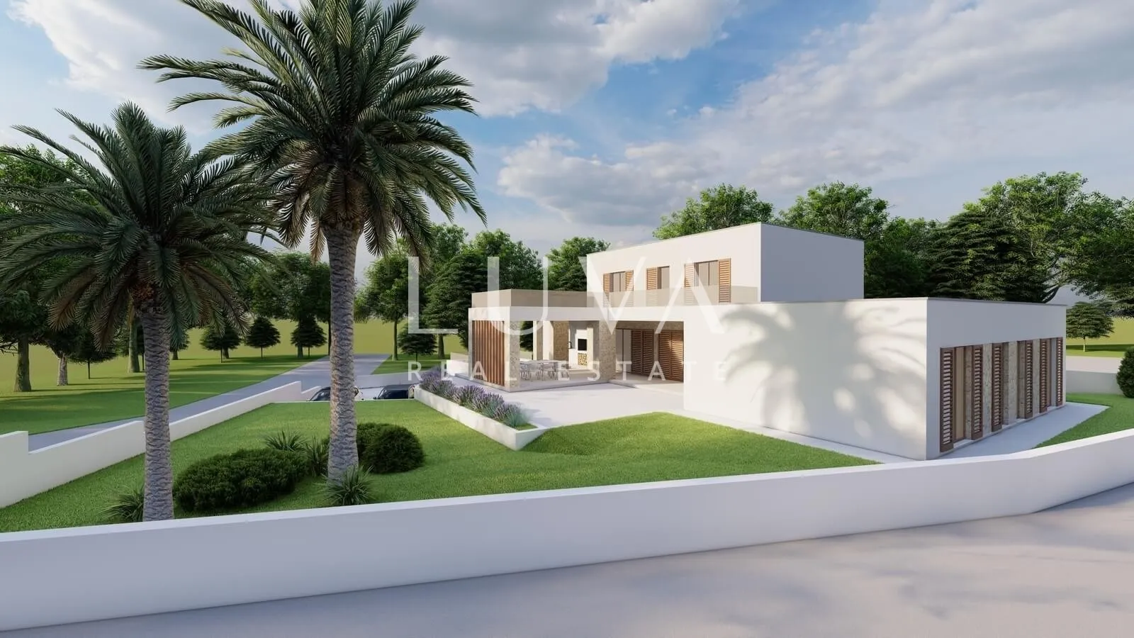 Vir, large building plot with construction started on 2 luxury villas