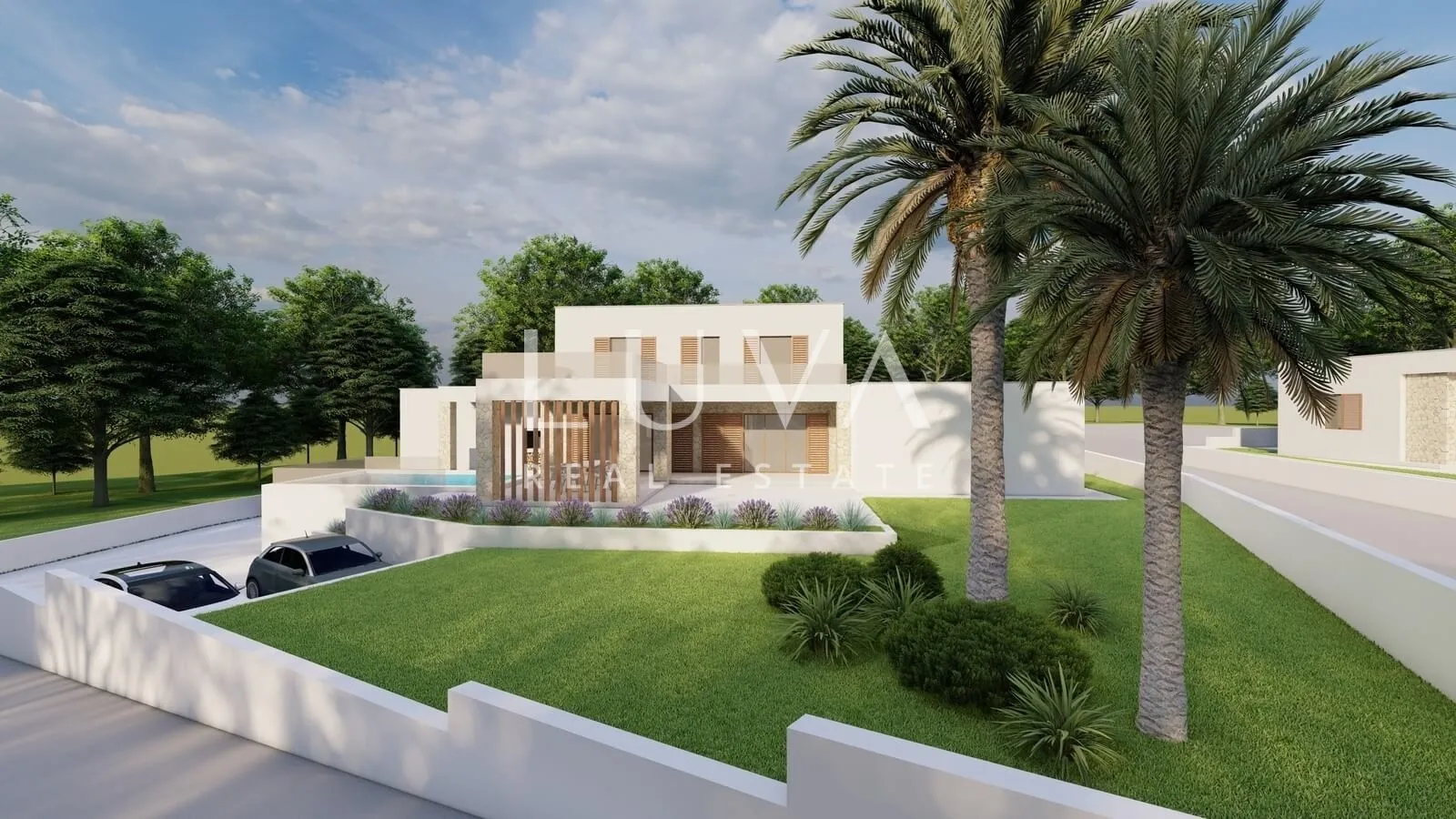 Vir, large building plot with construction started on 2 luxury villas