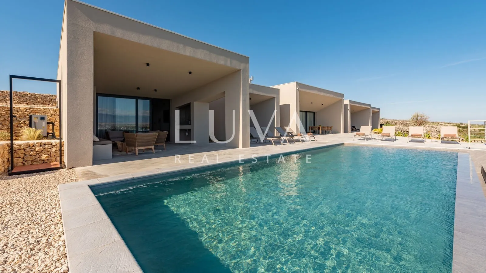 Povljana, Pag, luxury house with a pool and sea view for sale