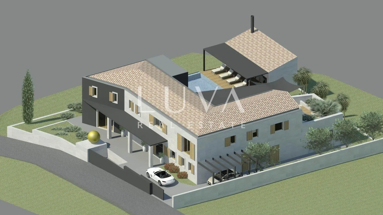 Istrien, Buje, 3906 m² baugrundstück für Villenbau zu verkaufen