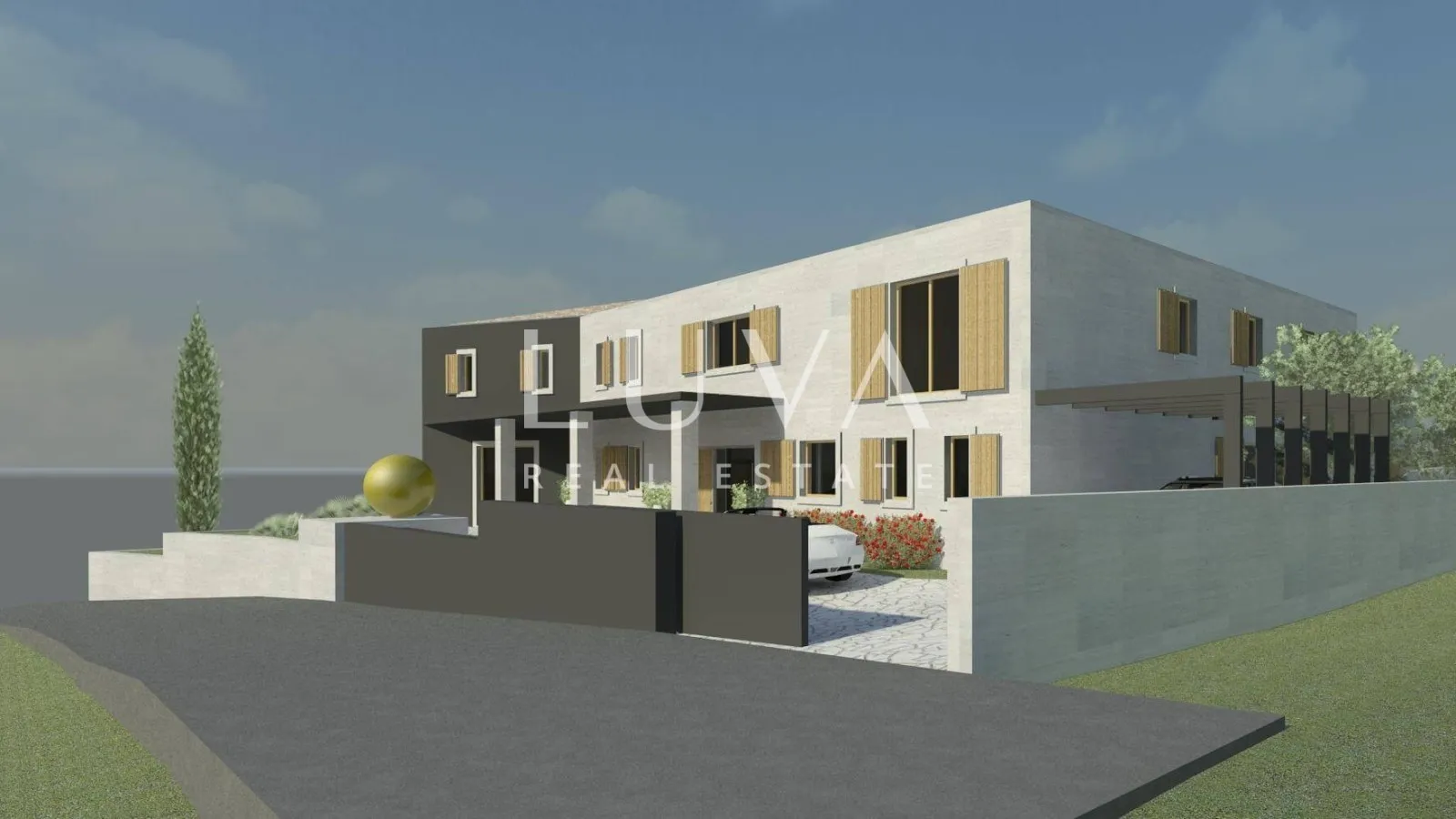 Istrien, Buje, 3906 m² baugrundstück für Villenbau zu verkaufen