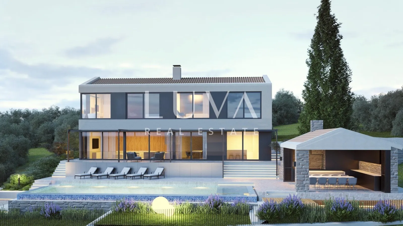 Istrien, Buje, 985 m² Baugrundstück mit Baugenehmigung