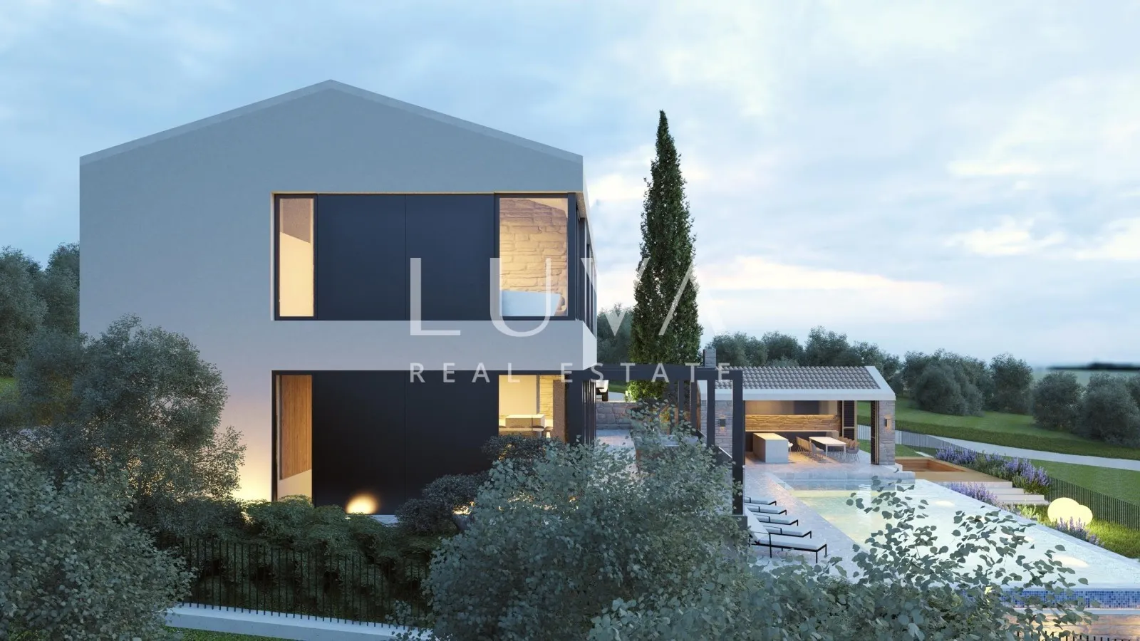 Istrien, Buje, 985 m² Baugrundstück mit Baugenehmigung