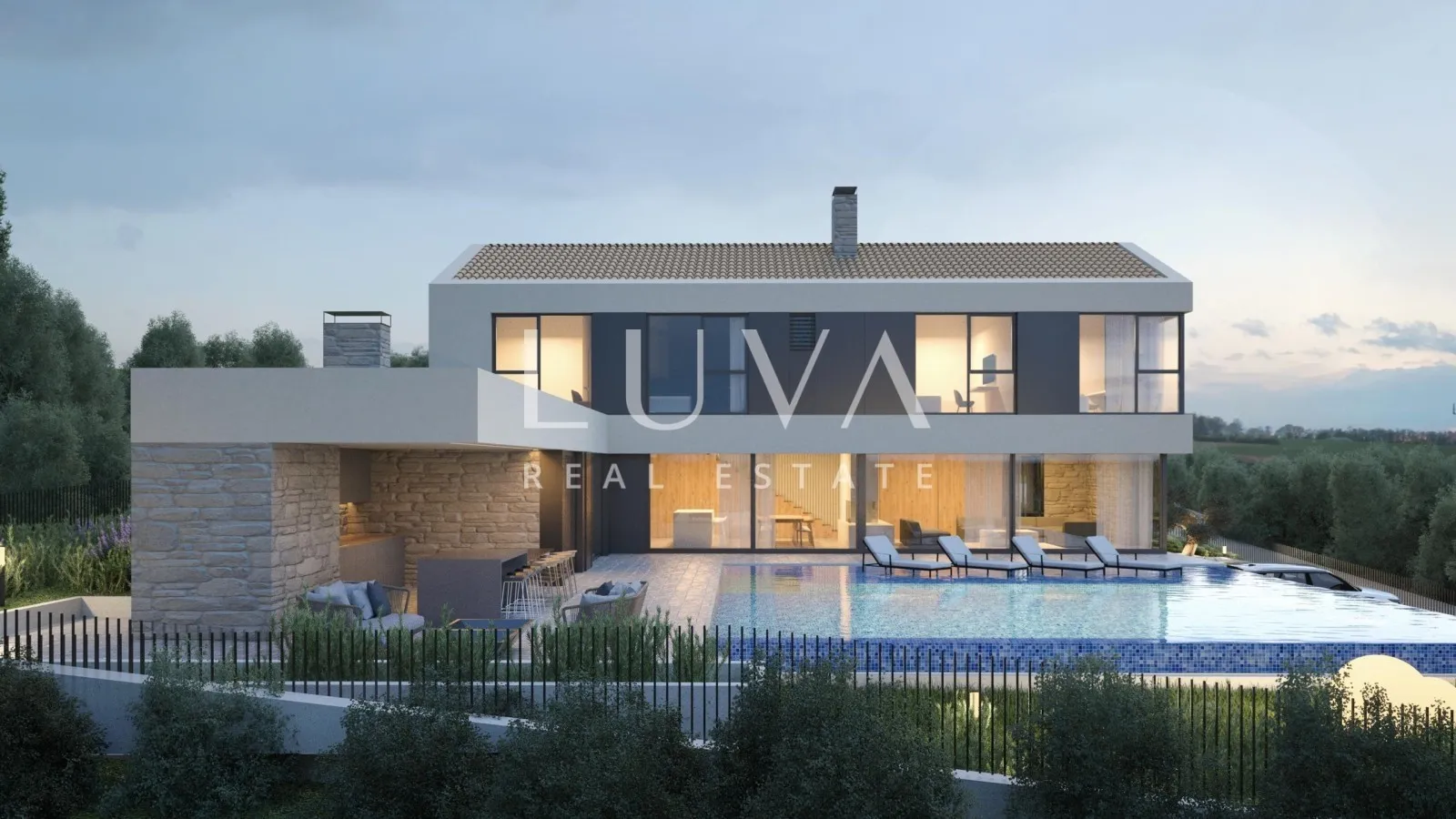 Istrien, Buje, 975 m² Baugrundstück mit Baugenehmigung