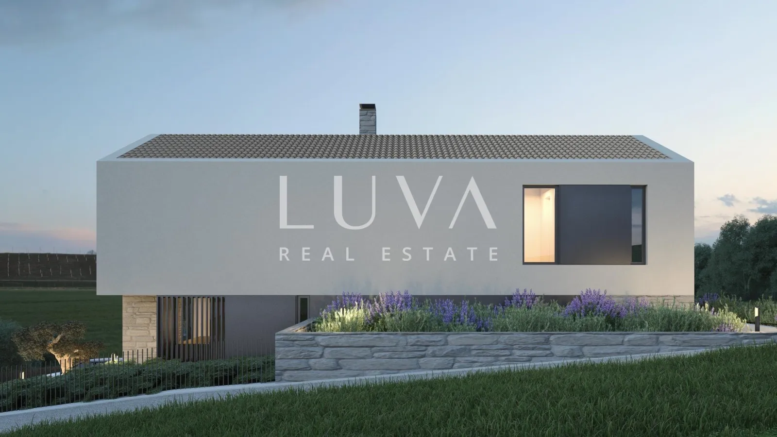 Istrien, Buje, 975 m² Baugrundstück mit Baugenehmigung