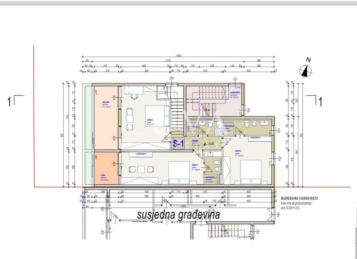 Split, Podstrana, luksuzan dvoetažan stan s velikom terasom uz more na prodaju