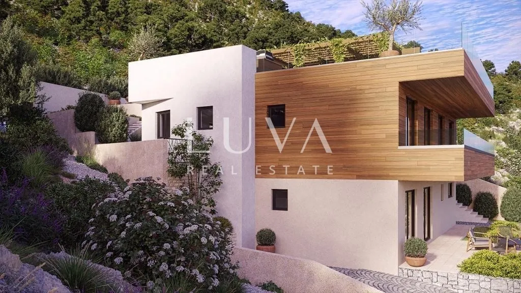 Ražanj, vila (roh bau) s bazenom prvi red uz more