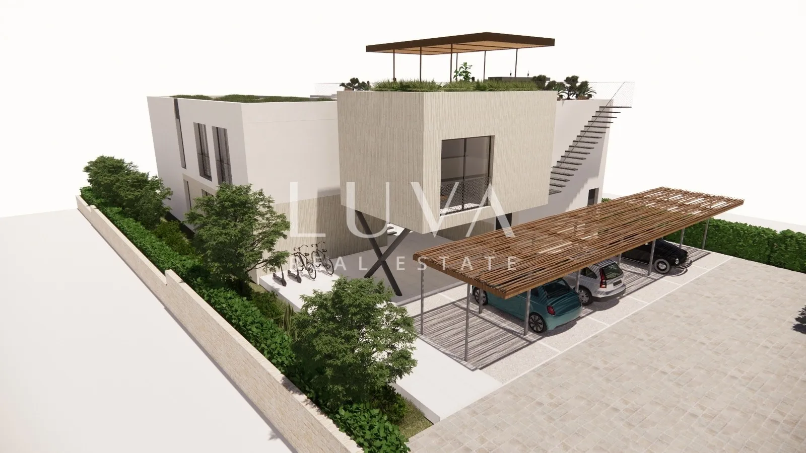 Ugljan, luksuzni apartman s vrtom, prvi red do mora NKP 52,58 m2