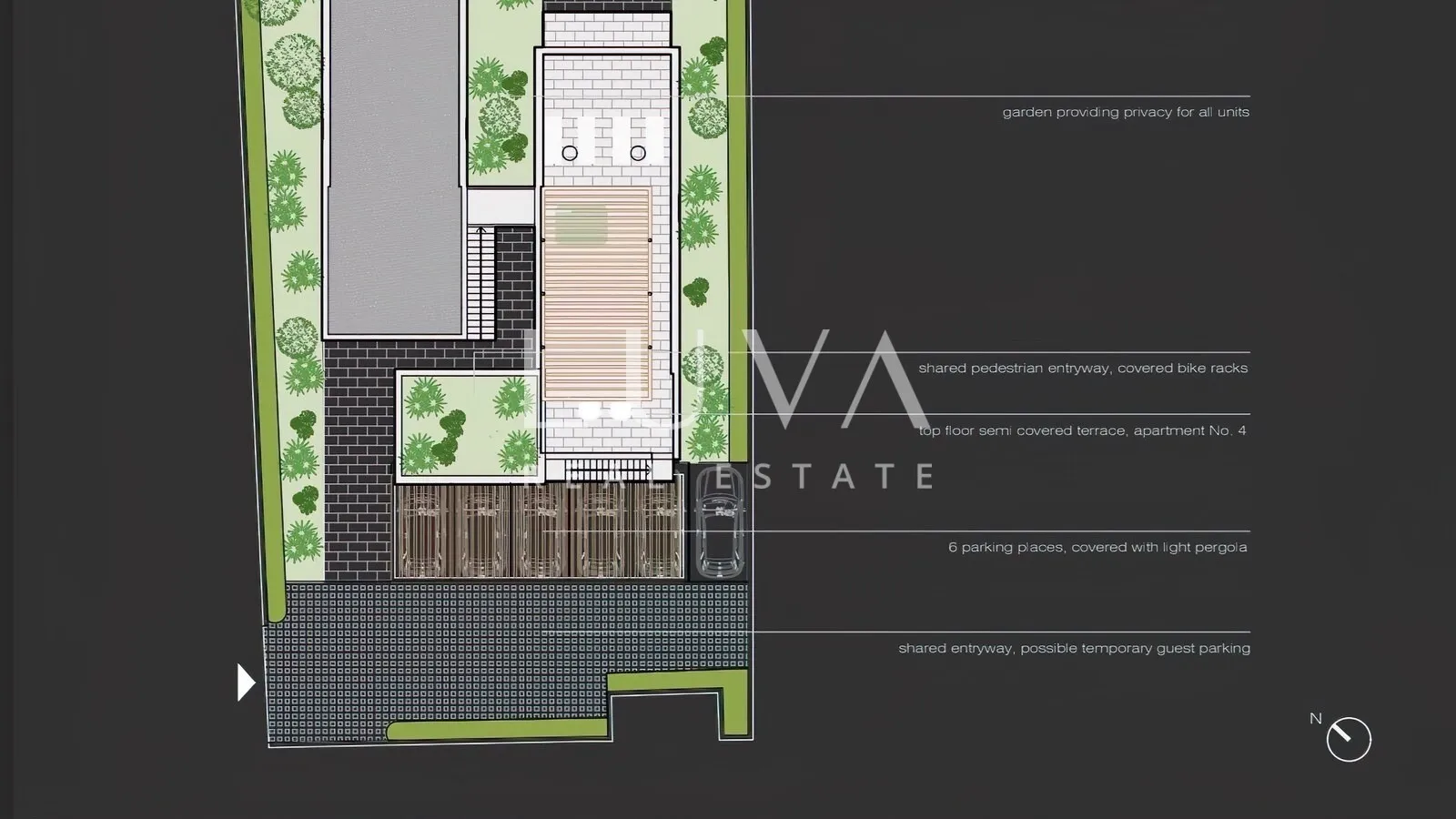 Ugljan, luksuzni apartman s vrtom prvi red do mora NKP 68,18 m2