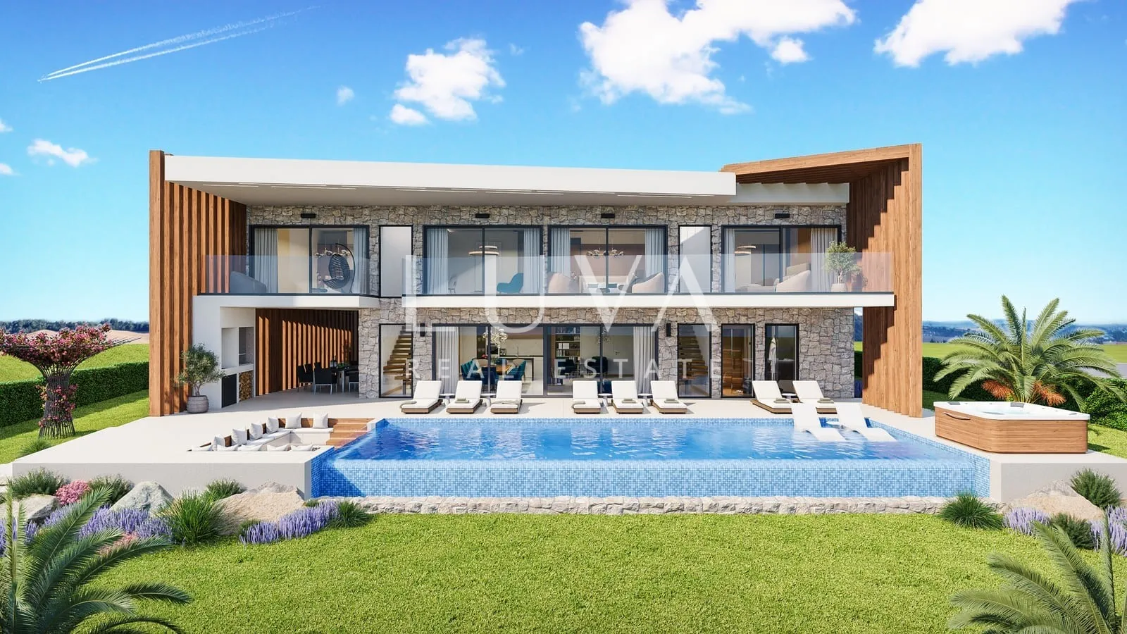 Kaštelir, Novigrad, luxuriöse Villa mit Pool, Projekt