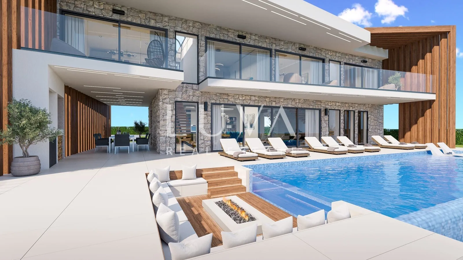 Kaštelir, Novigrad, luxuriöse Villa mit Pool, Projekt