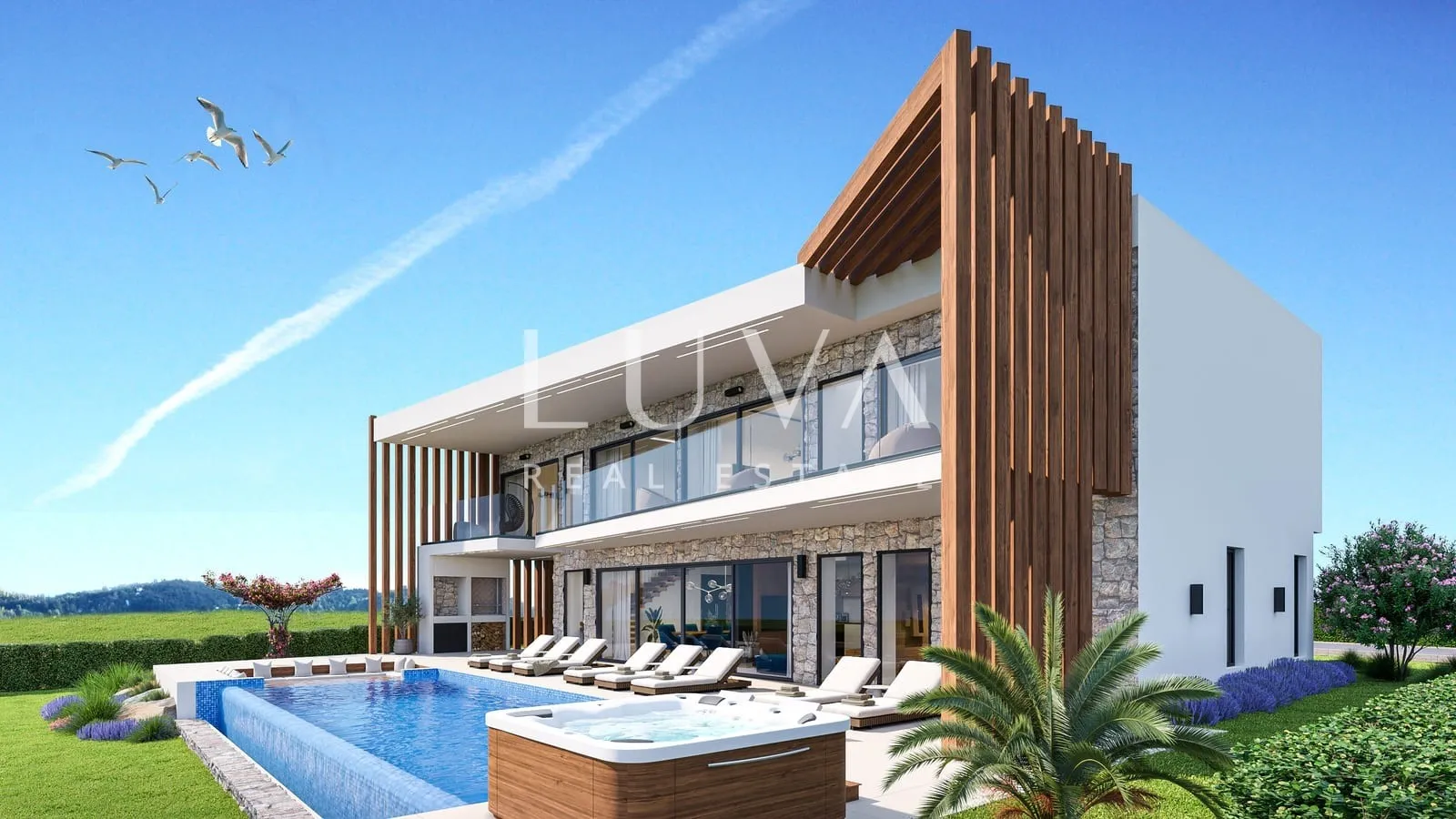 Kaštelir, Novigrad, luxuriöse Villa mit Pool, Projekt