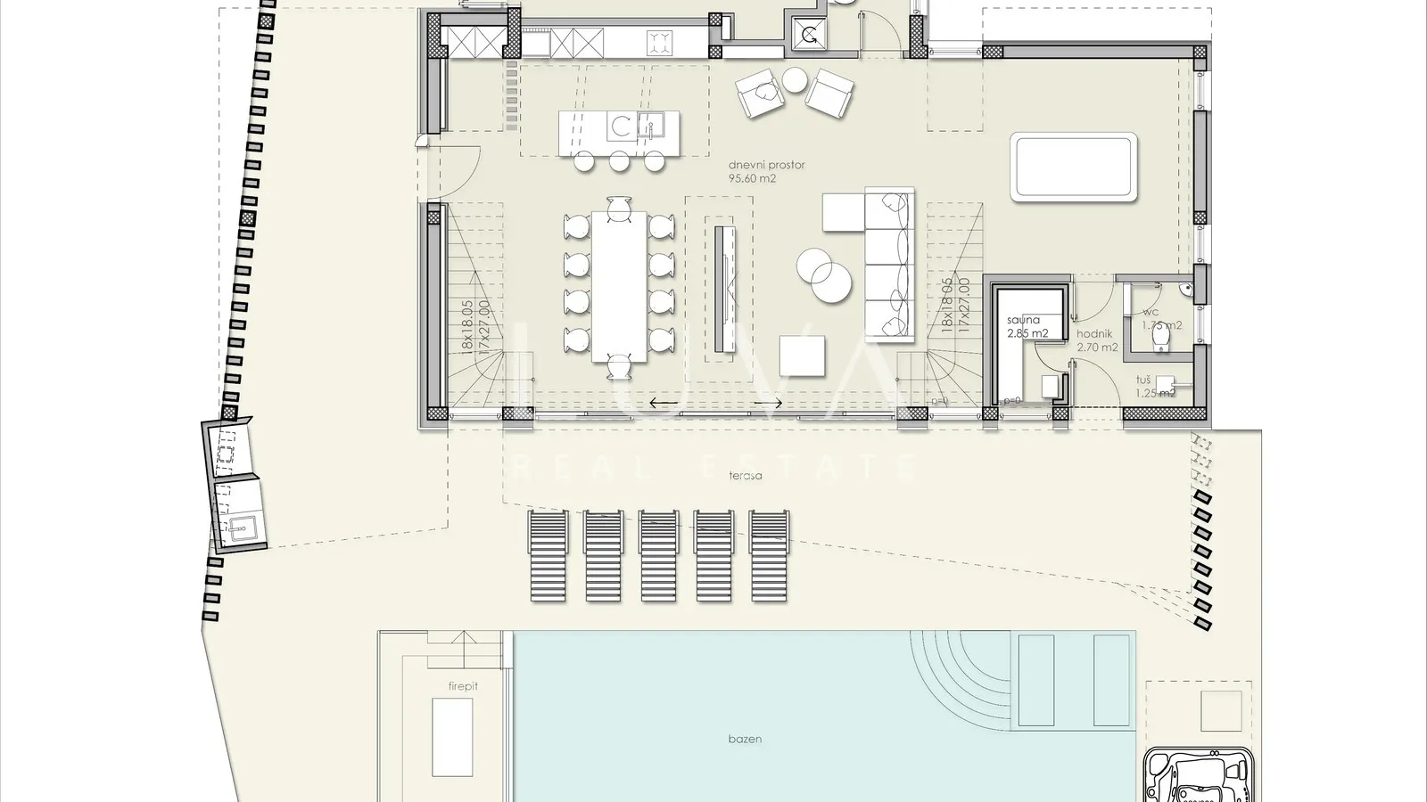 Kaštelir, Novigrad, luxuriöse Villa mit Pool, Projekt
