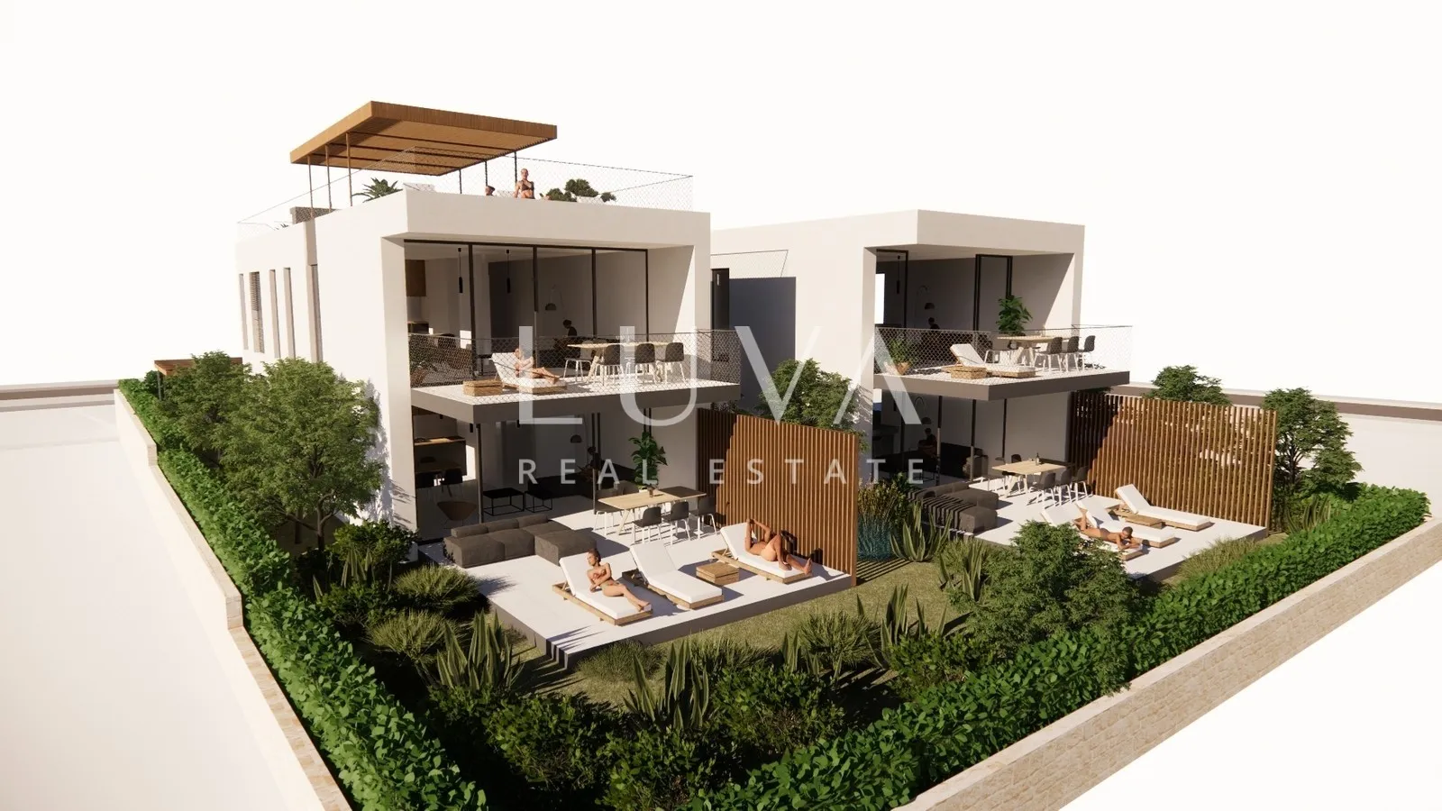 Ugljan, luksuzni penthouse s jacuzijem, prvi red do mora NKP 109,49 m2