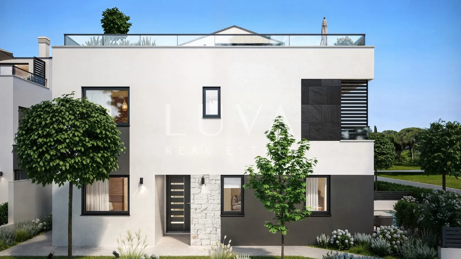 Istria, Poreč, modern terraced house with pool, 168.18 m²