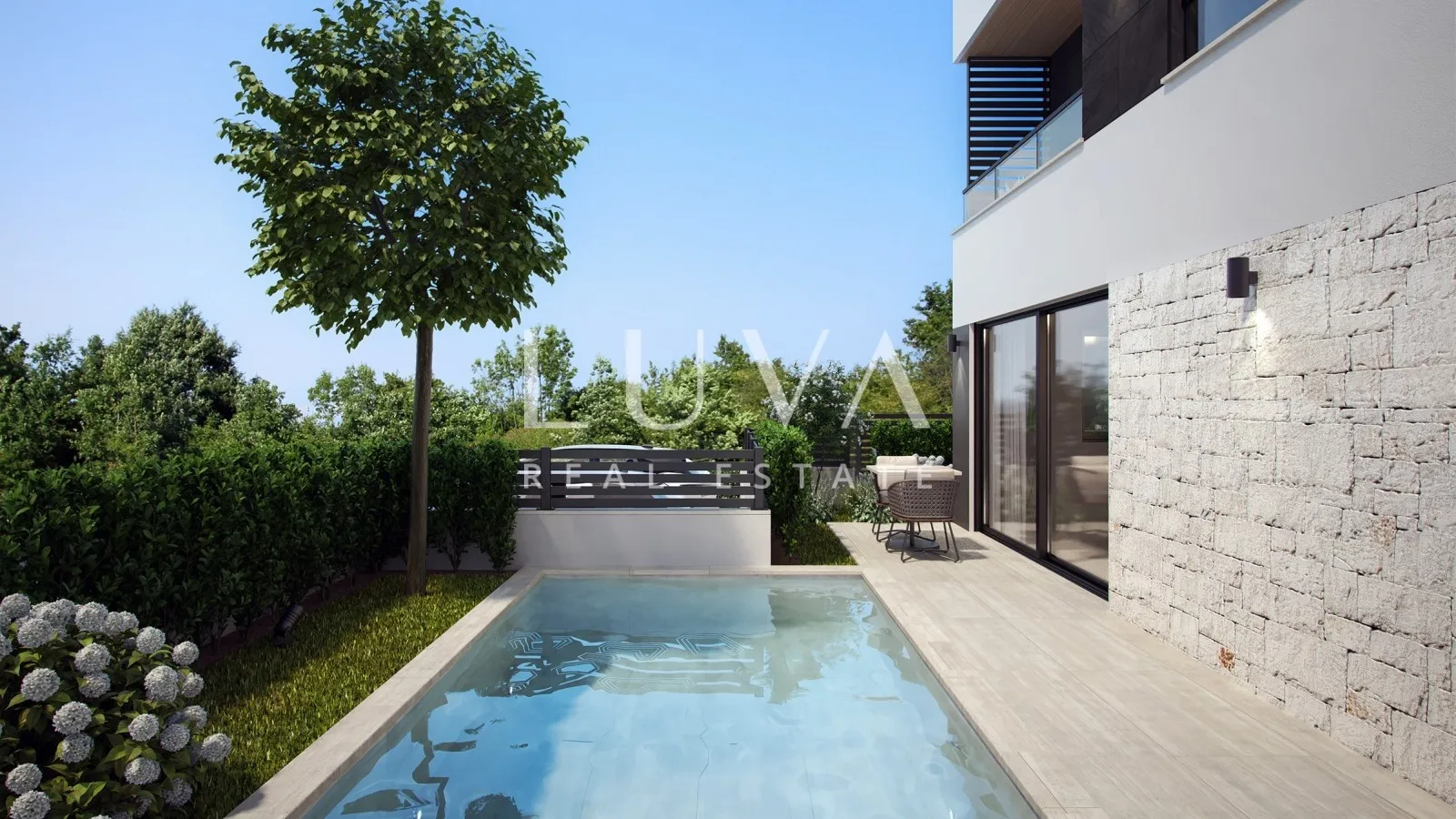 Istria, Poreč, modern terraced house with pool, 168.18 m²