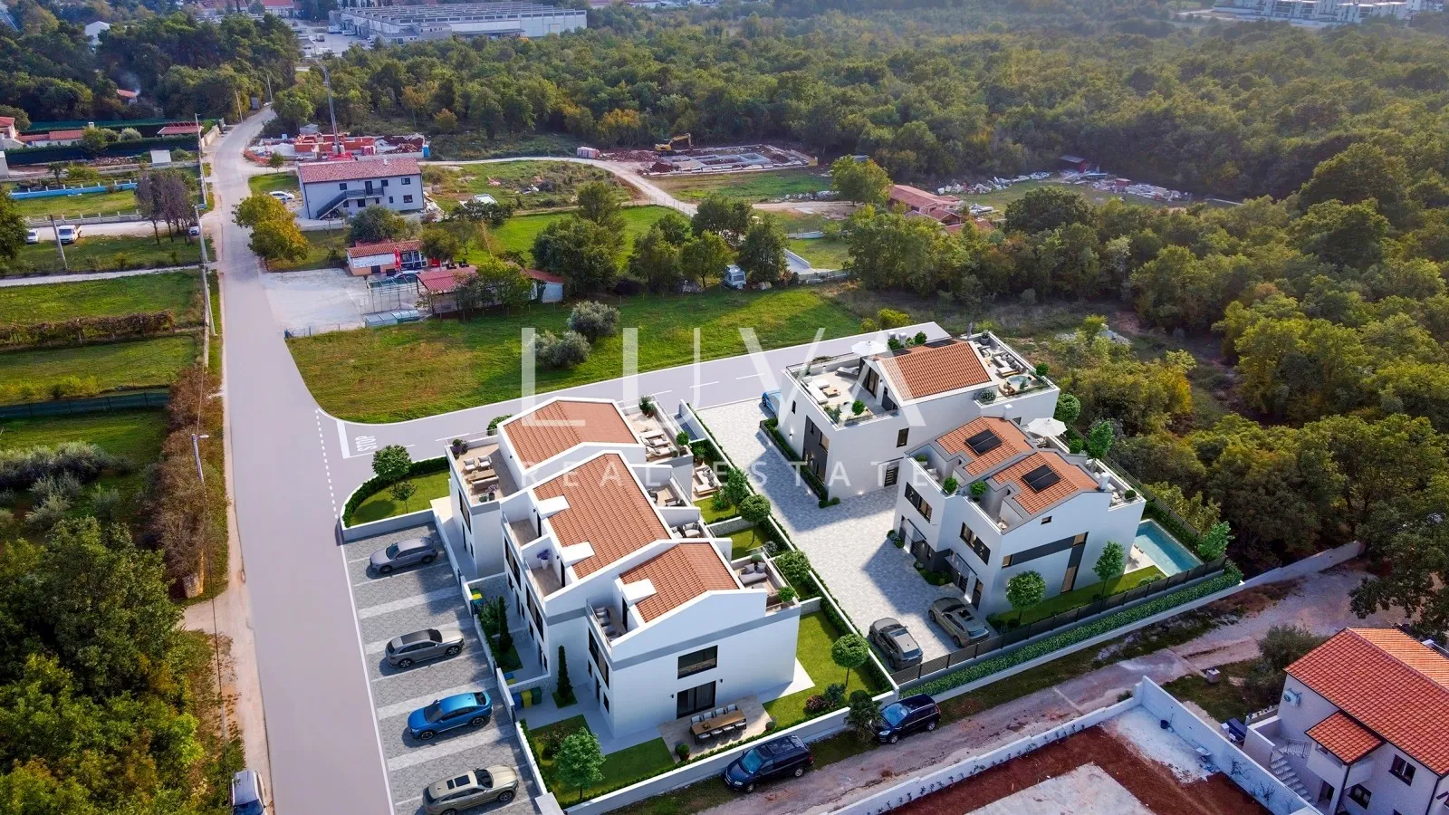 Istria, Poreč, modern terraced house with pool, 168.18 m²