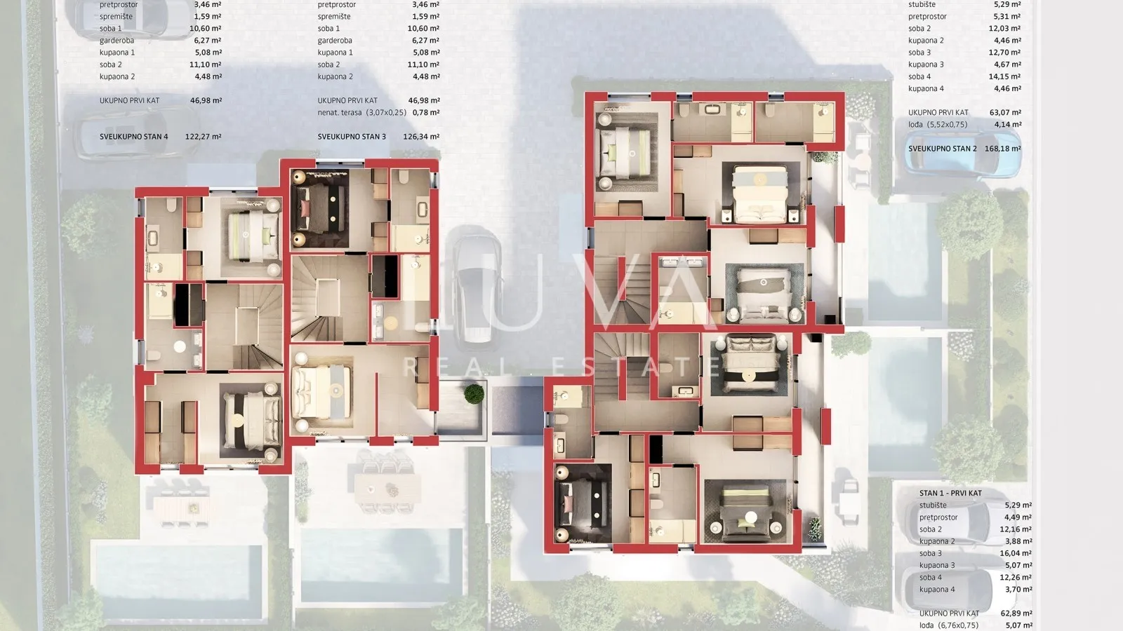 Istria, Poreč, modern terraced house with pool,  126.34 m²