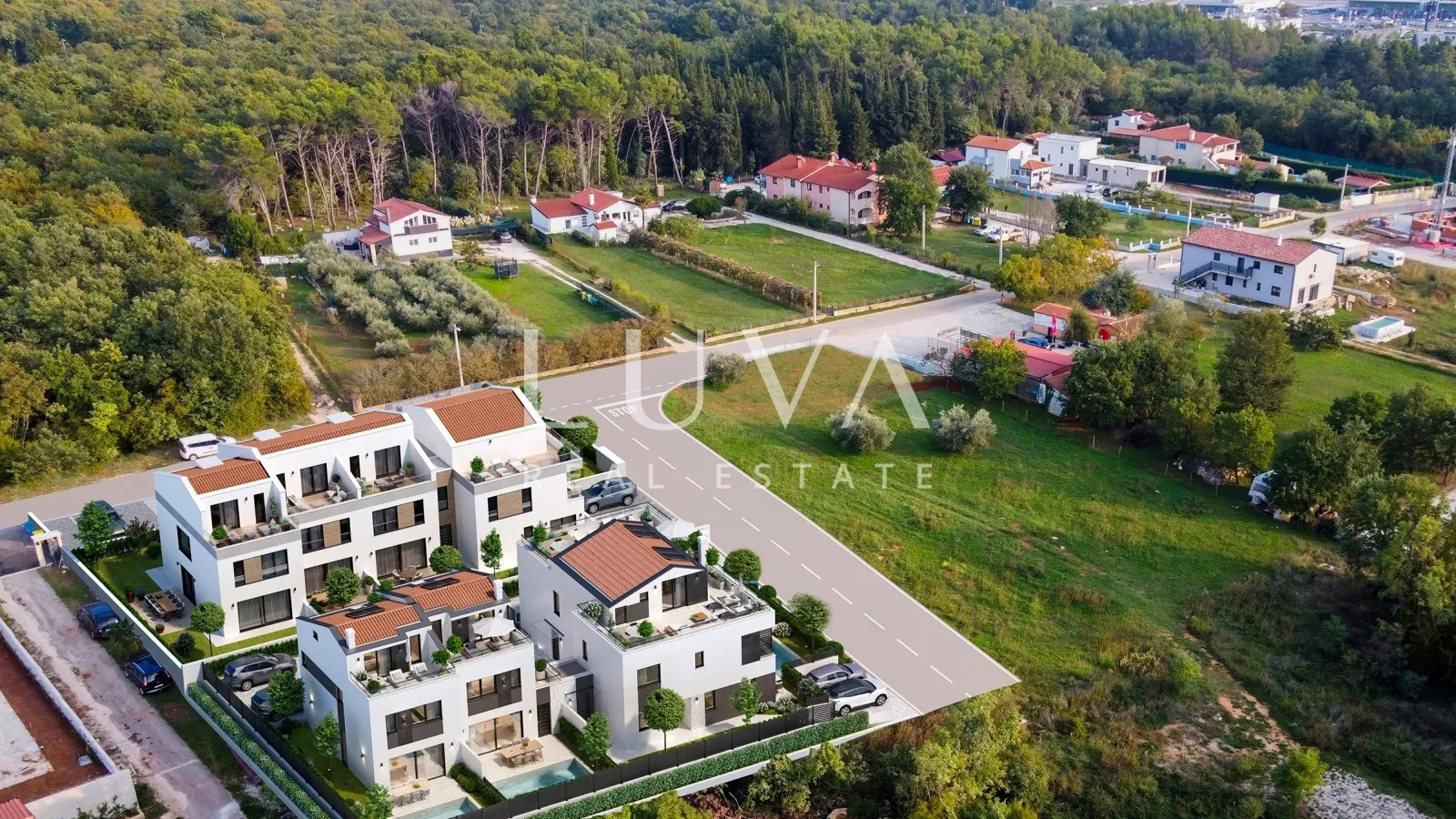 Istria, Poreč, Modern Terraced House with Pool, 122.27 m²