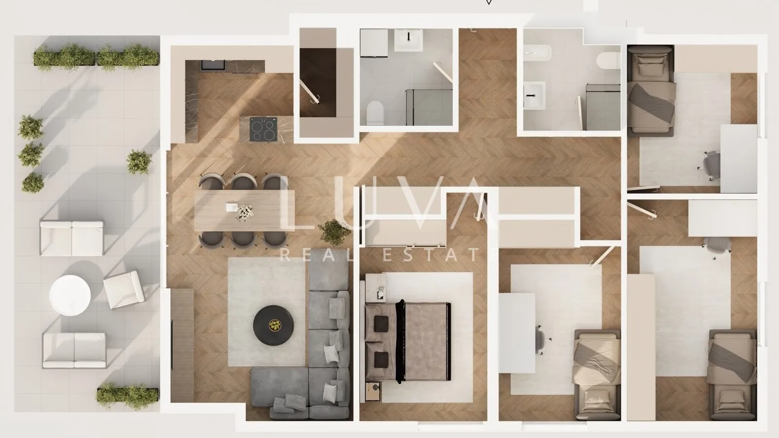 Zagreb, Dobri Dol – Luxury New 5BR Apt, 121.93 m2  GFA