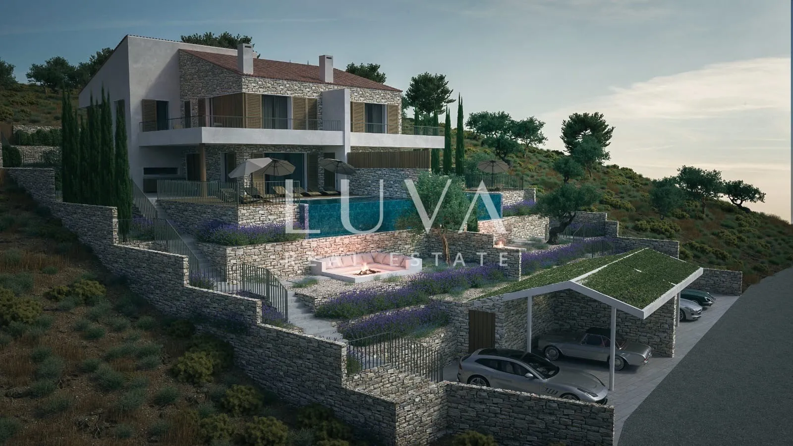 Otok Cres,  Martinšćica, luksuzna kuća s bazenom i predivnim pogledom na more, 267,48 m2