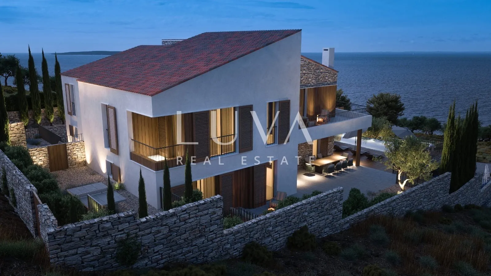 Otok Cres,  Martinšćica, luksuzna kuća s bazenom i predivnim pogledom na more, 267,48 m2