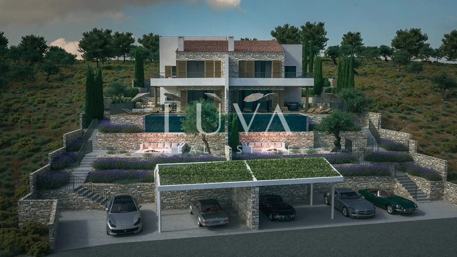 Otok Cres,  Martinšćica, luksuzna kuća s bazenom i predivnim pogledom na more, 267,48 m2
