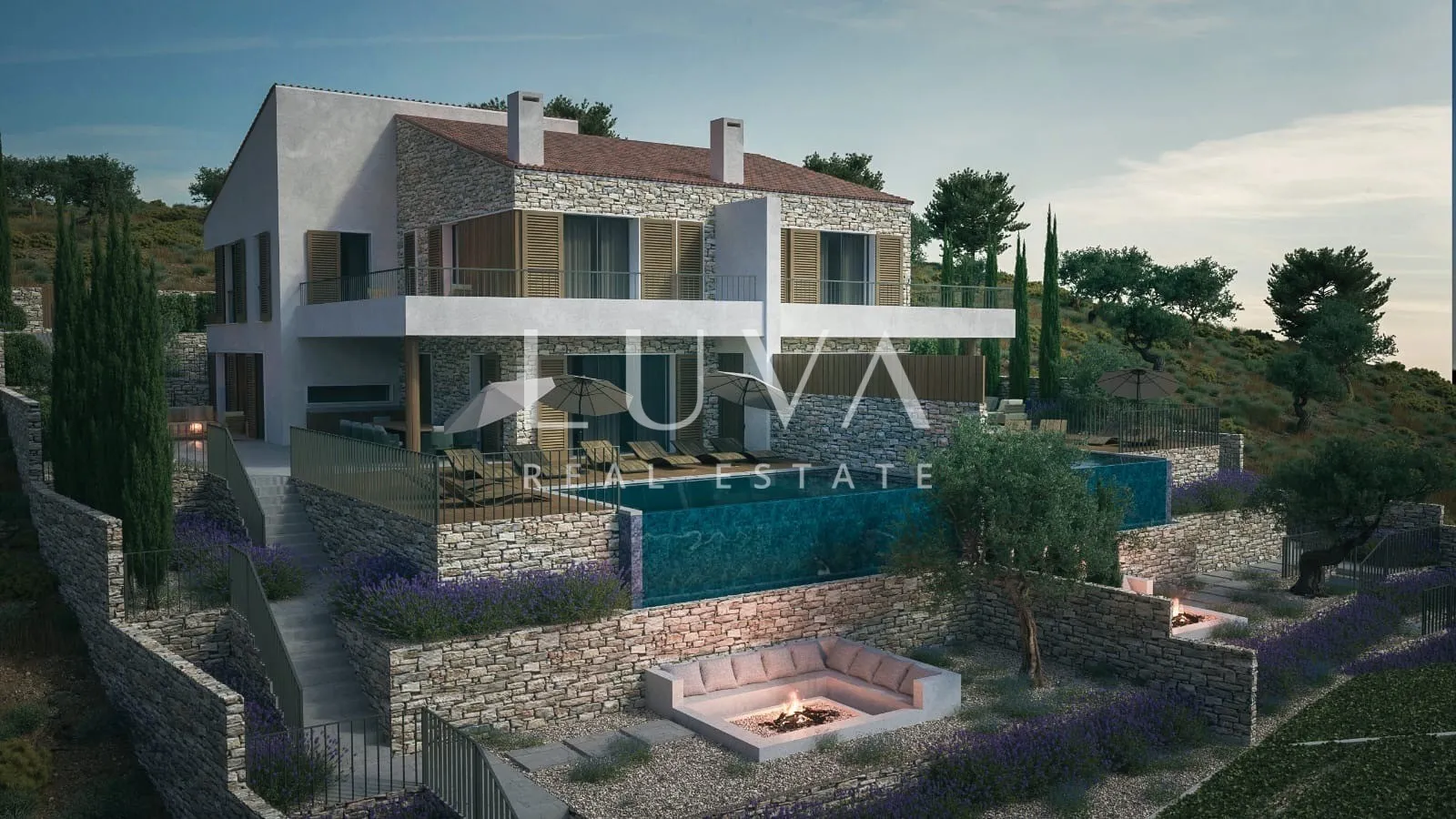 Otok Cres,  Martinšćica, luksuzna kuća s bazenom i predivnim pogledom na more, 267,48 m2