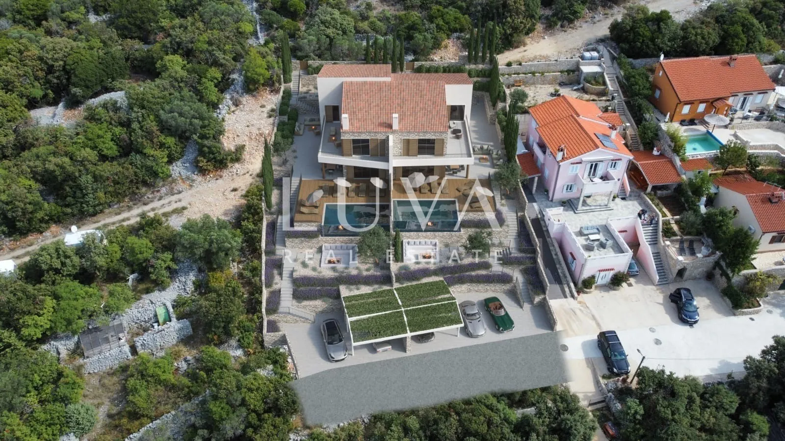 Otok Cres,  Martinšćica, luksuzna kuća s bazenom i predivnim pogledom na more, 267,48 m2