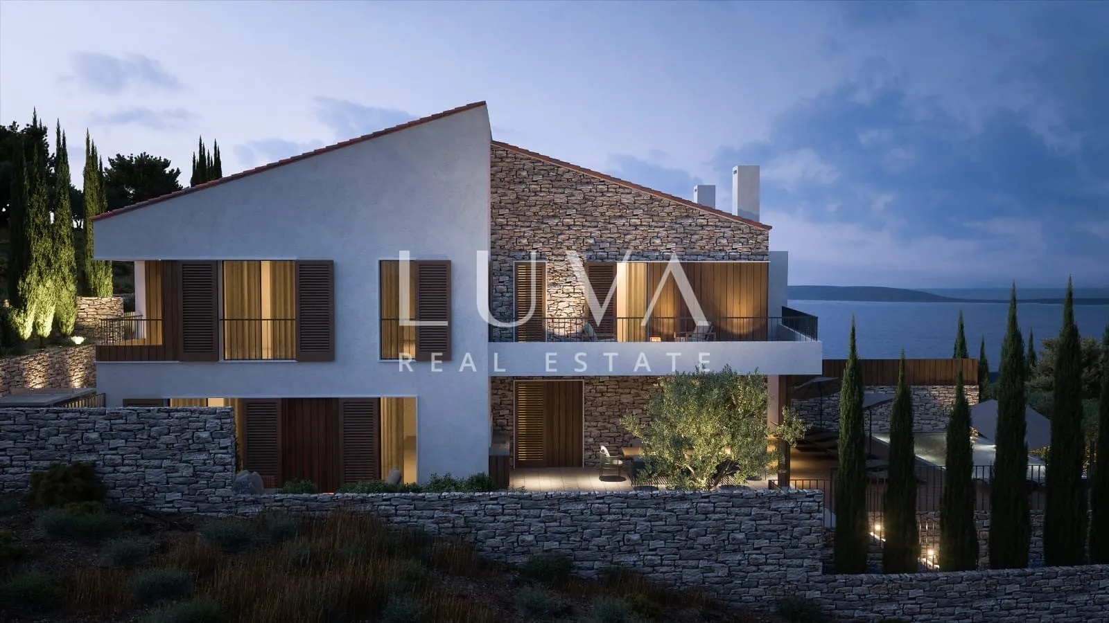 Otok Cres,  Martinšćica, luksuzna kuća s bazenom i predivnim pogledom na more, 267,48 m2