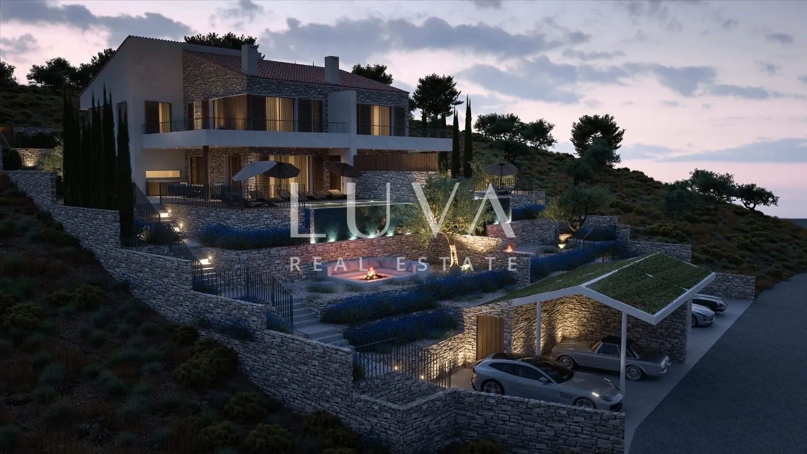 Otok Cres,  Martinšćica, luksuzna kuća s bazenom i predivnim pogledom na more, 267,48 m2