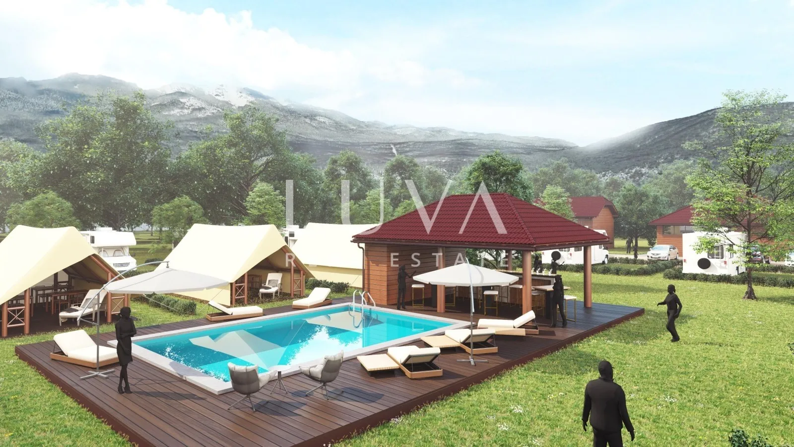 Plitvička jezera, Kompolje, investicijski projekt s građevinskim dozvolama i etno kućom, 27.840 m2