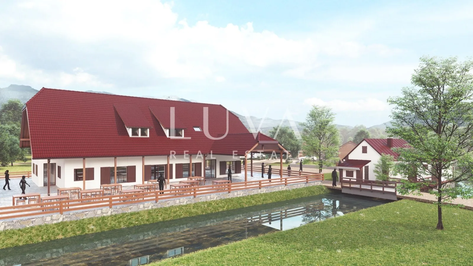 Plitvička jezera, Kompolje, investicijski projekt s građevinskim dozvolama i etno kućom, 27.840 m2