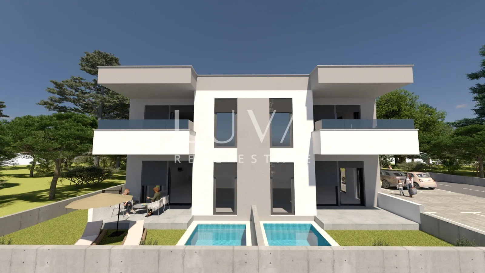 Zadar, Kožino, moderni stan u prizemlju s vrtom, 74.33m2