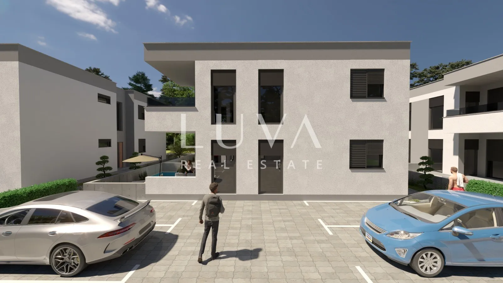 Zadar, Kožino, moderni stan u prizemlju s vrtom, 69.73m2