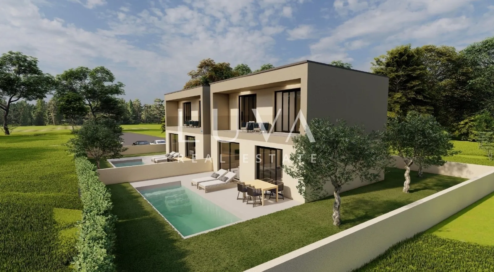 Istra, Poreč, moderna kuća u izgradnji s pogledom na more , 100 m2
