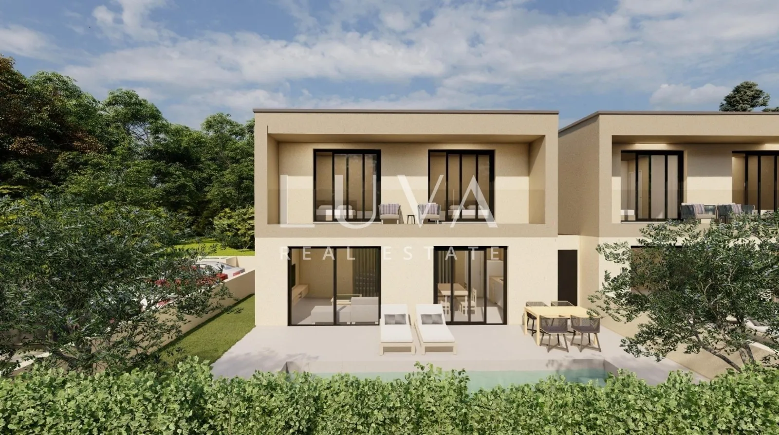 Istra, Poreč, moderna kuća u izgradnji s pogledom na more , 100 m2
