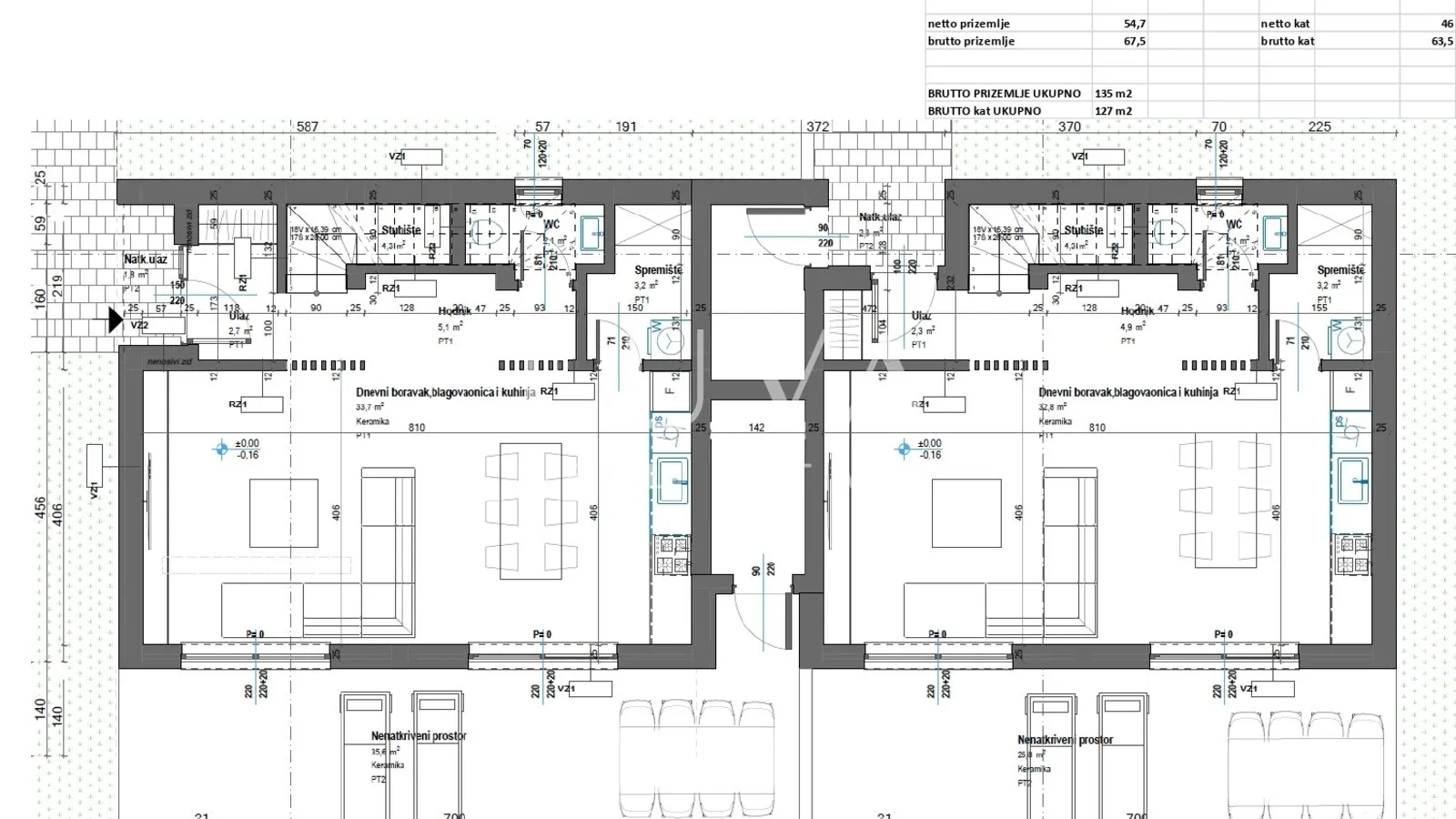Istra, Poreč, moderna kuća u izgradnji s pogledom na more , 100 m2