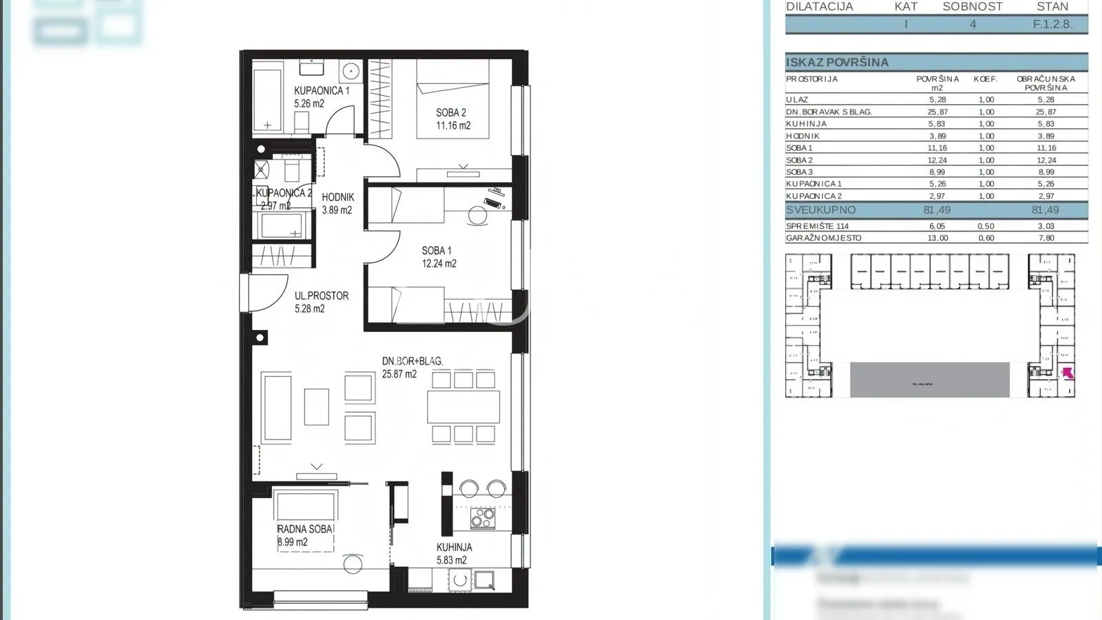 Zagreb, Črnomerec, 4s stan + GPM 90,54m2 NKP, prodaja