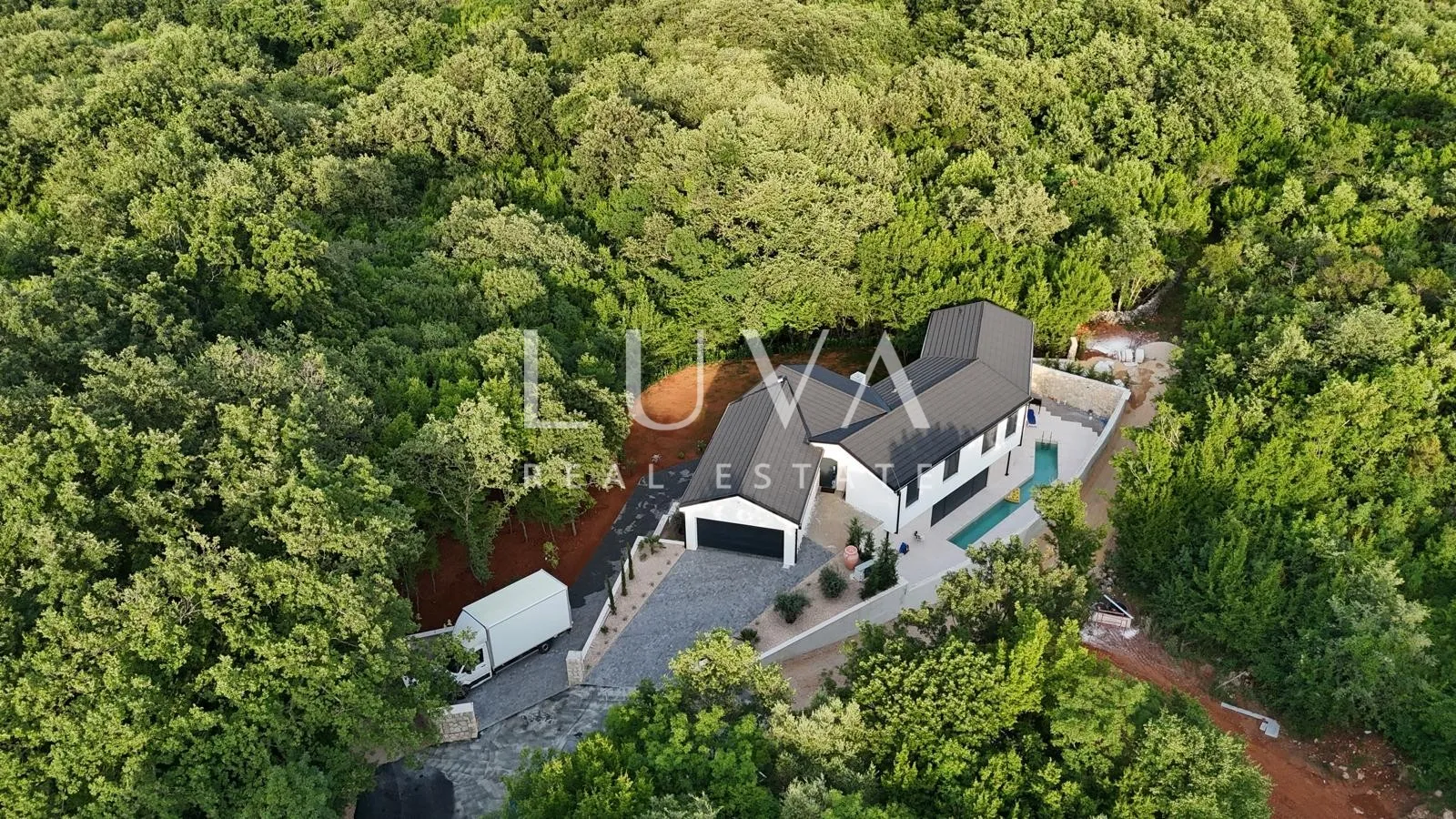 Krk, Vrbnik, luxury secluded villa with pool for sale