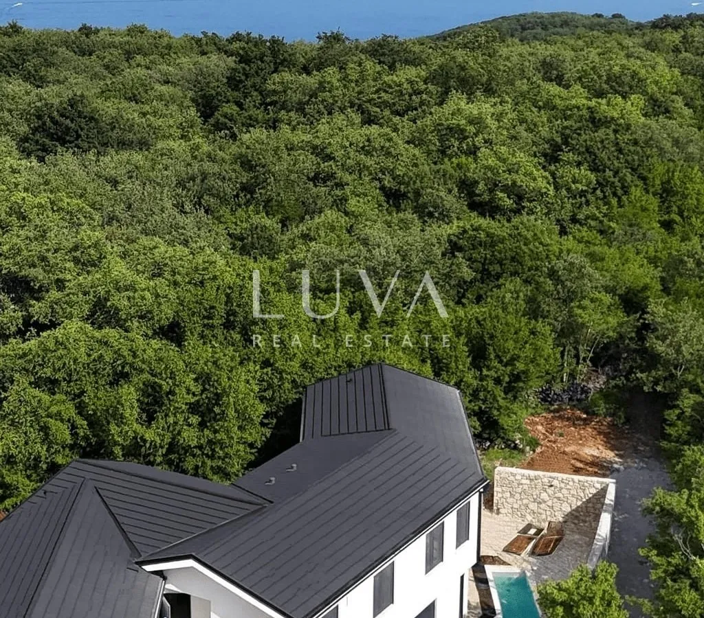 Krk, Vrbnik, luxury secluded villa with pool for sale
