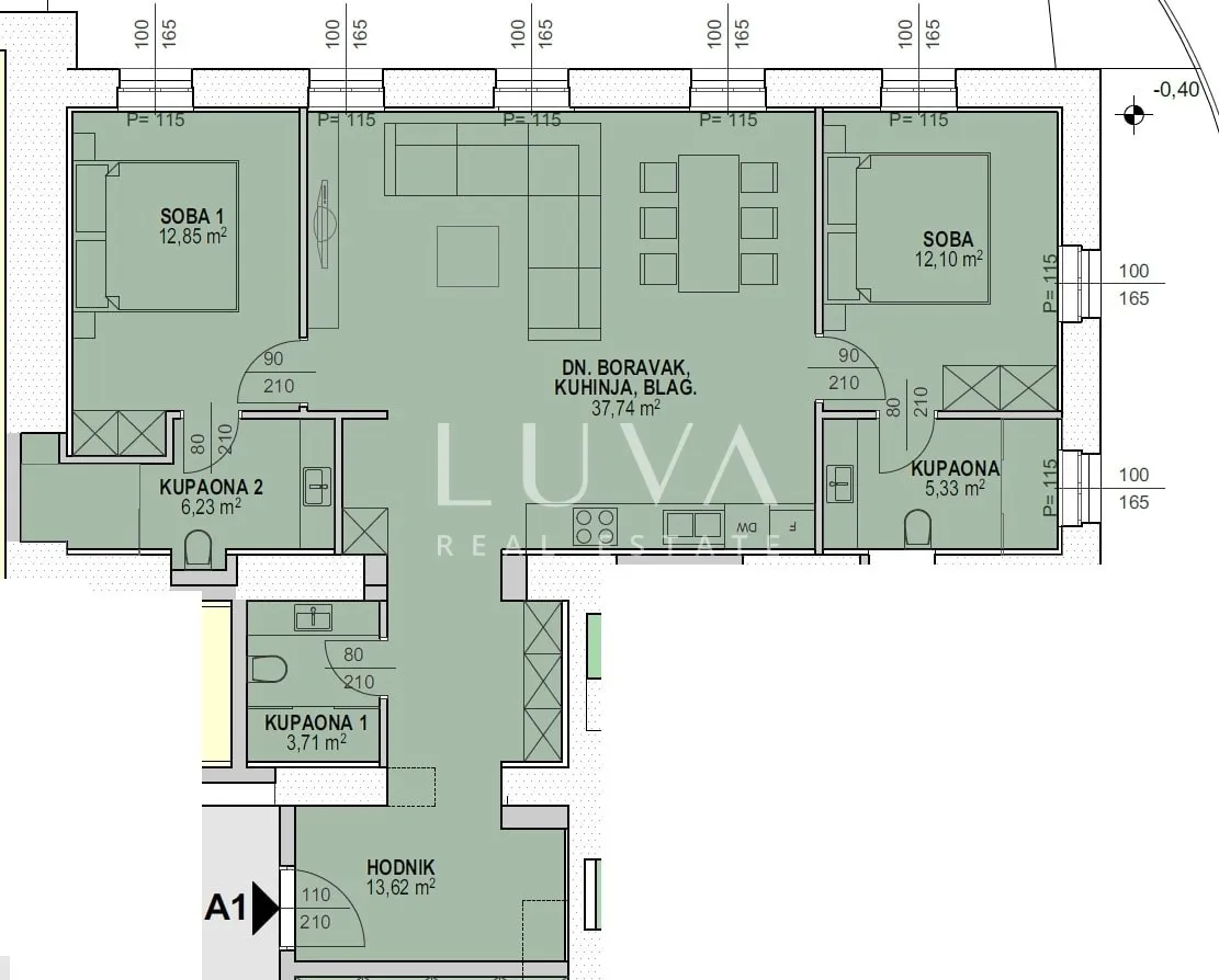 Opatija, strogi centar, luksuzan stan  91,67 m2 na prodaju