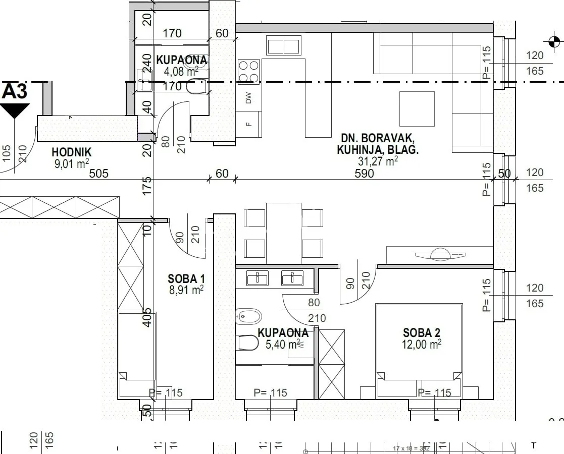 Opatija, city center, luxury apartment 70.69 m² for sale