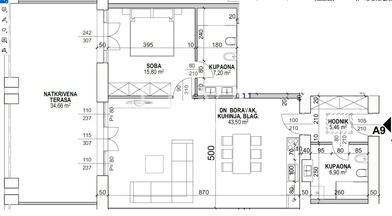 Opatija, strogi centar, luksuzan stan NKP 88 m2 na prodaju