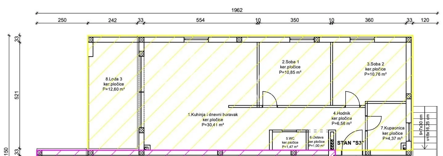 Krk, Omišalj, luksuzni apartman s krovnom terasom uz more, na prodaju