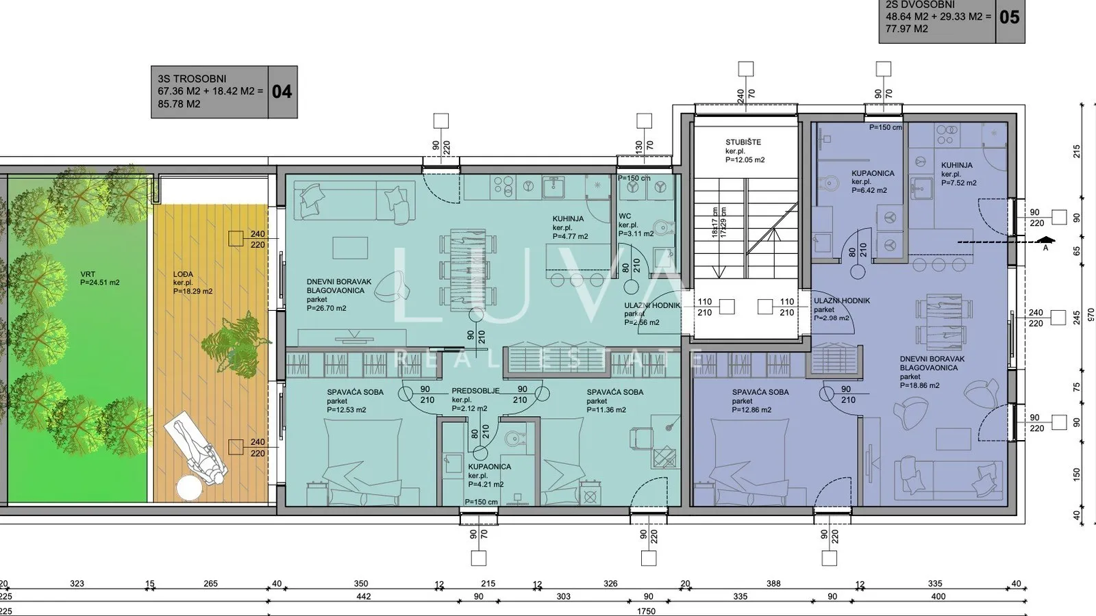 Karlovac, Duga Resa, one-bedroom apartment in modern new-build on the 1st floor, 77.97 m²