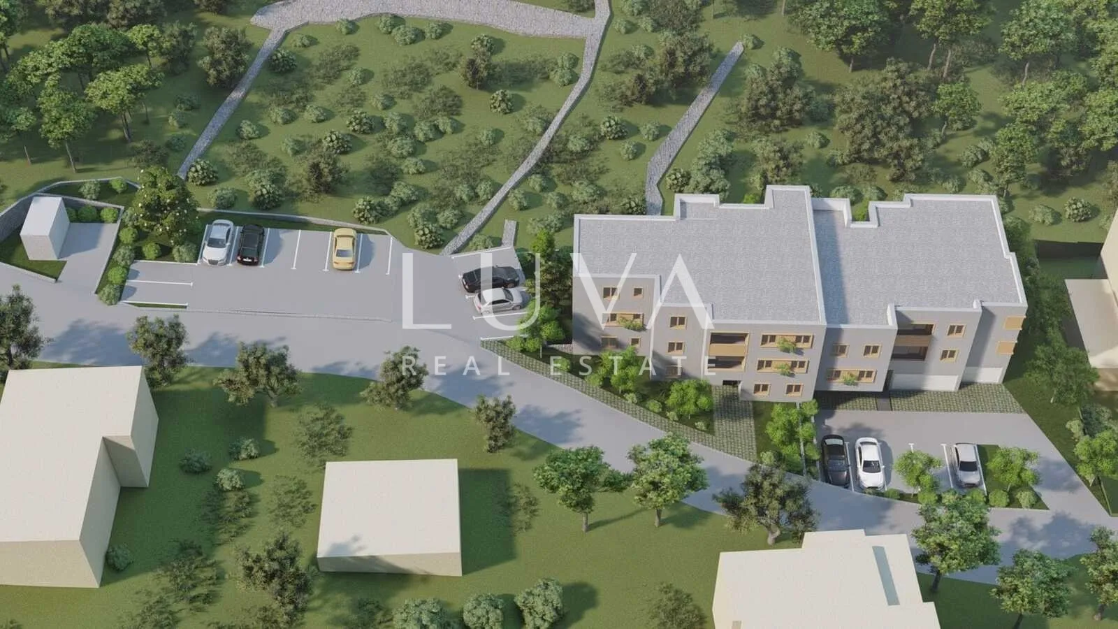 Trogir, Slatine, stan S8 62m2 u novogradnji s pogledom na more na prodaju