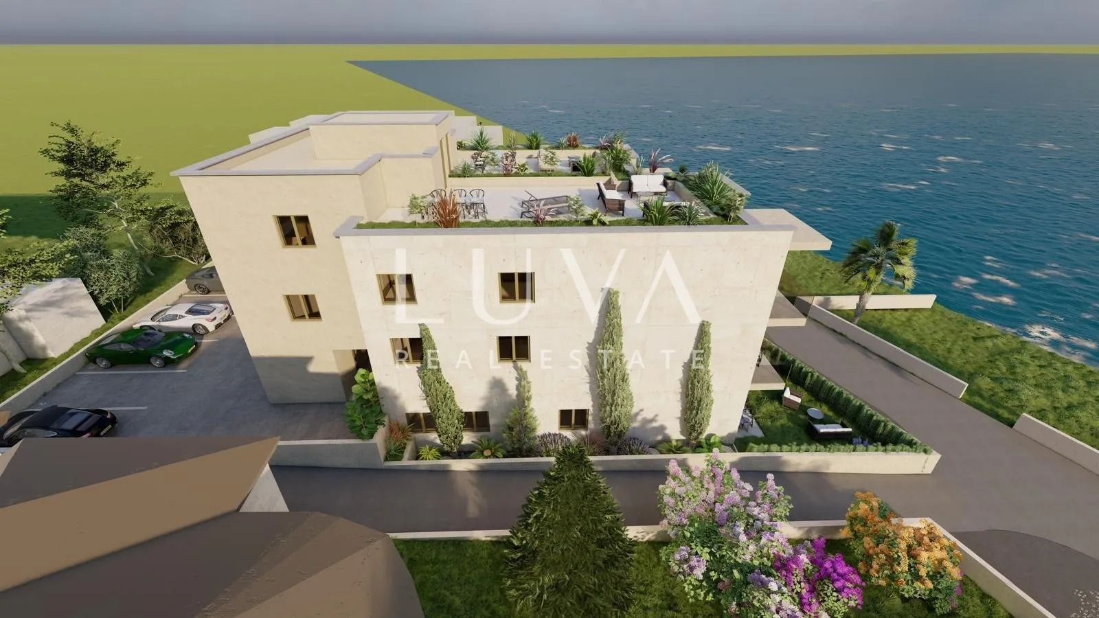 Pag, Mandre, ekskluzivna novogradnja prvi red do mora, NKP 104,35 m2, stan S8
