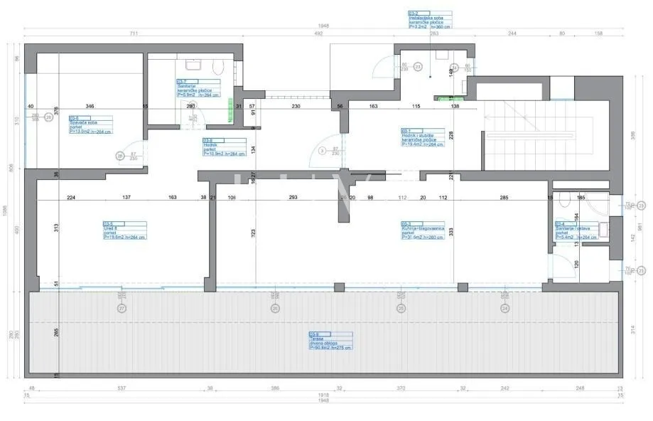 Zagreb, Britanac, poslovni prostor 110m2 s terasom 51m2 za najam