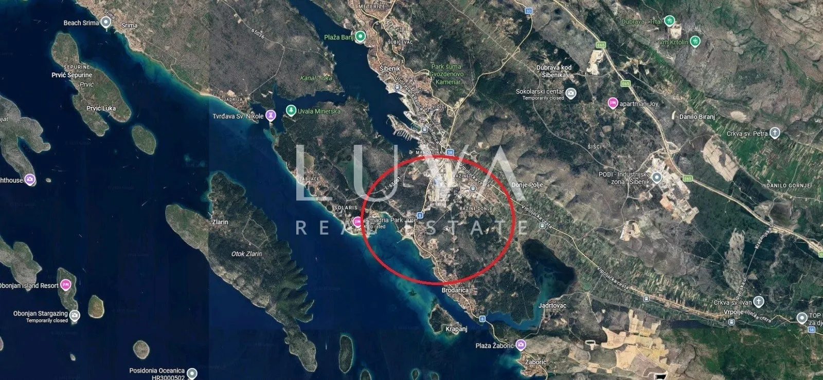 Šibenik, Donje Ražine, najam zemljišta s građevinama